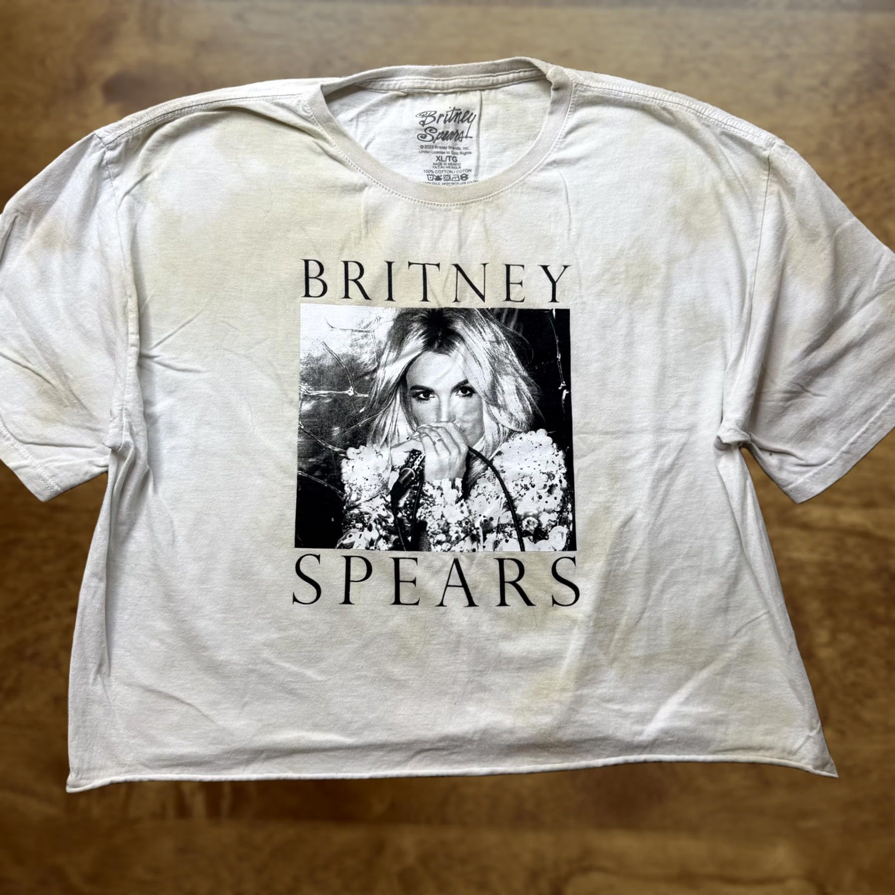 Vintage Britney Spears Shirt Womens XL White Portrait Photo Graphic Tee T-Shirt Music Size XL / US 12-14 / IT 48-50 - 1 Thumbnail