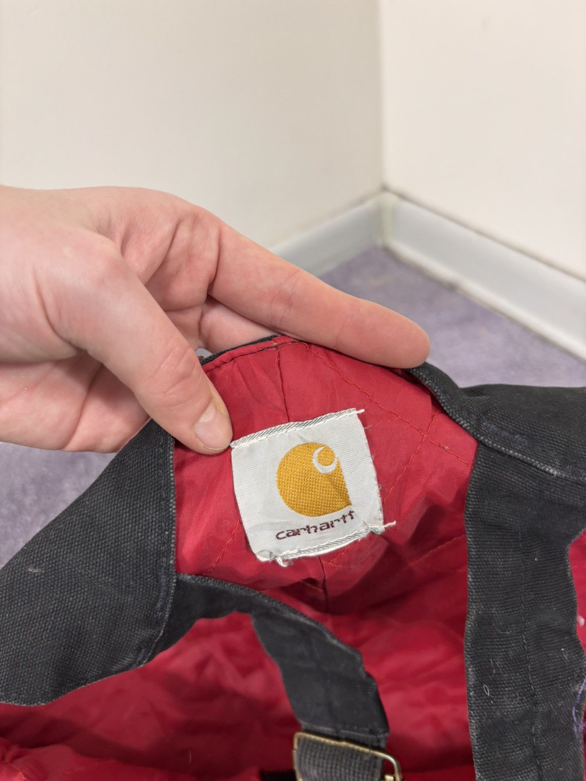 Carhartt Vintage Carhartt Bib Overalls Quilted Lined R04 BLK Canvas Size US 38 / EU 54 - 15 Thumbnail