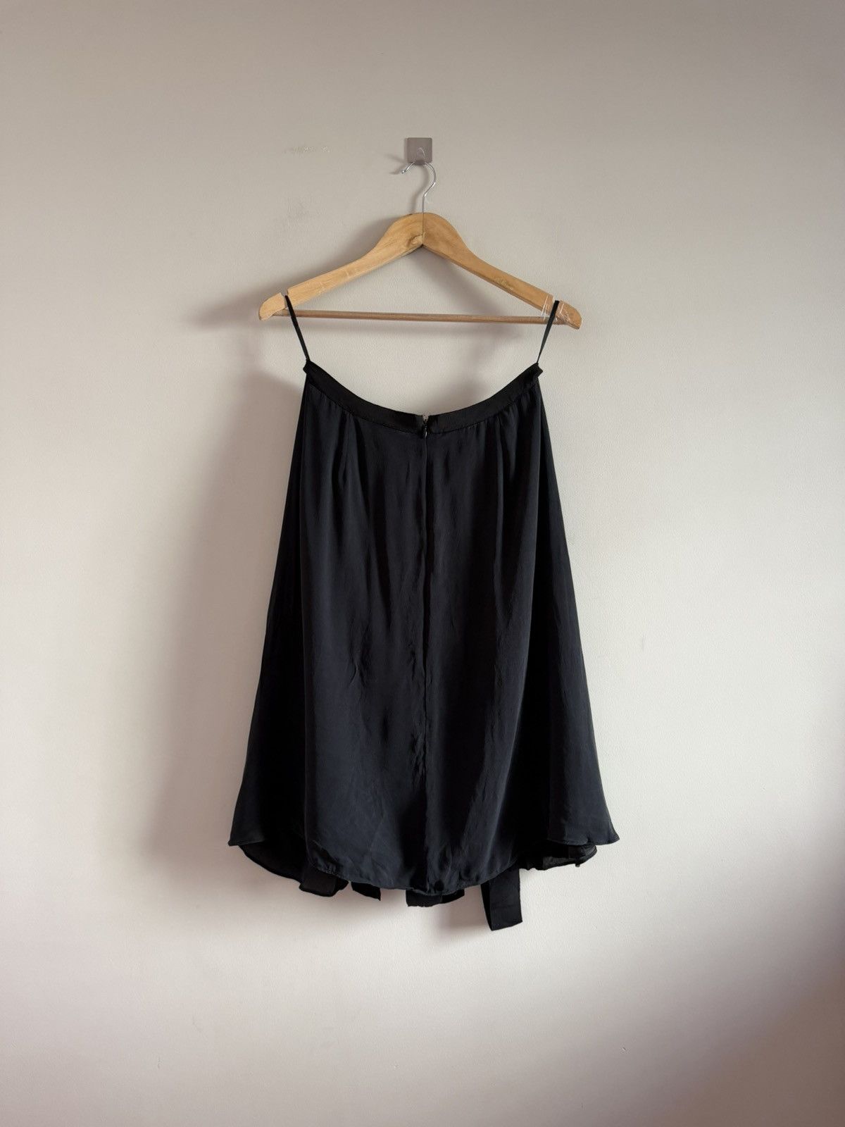 Vintage Silk Asymmetric Panel Skirt Black Size 32" / US 10 / IT 46 - 6 Thumbnail