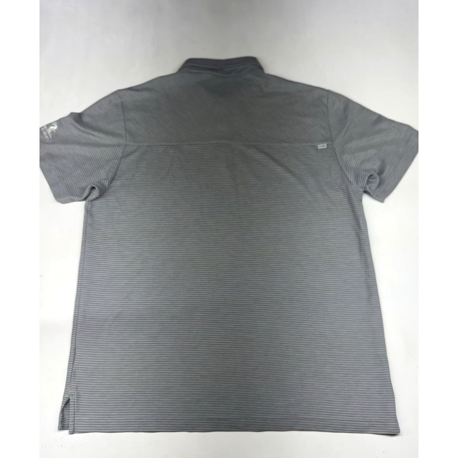 TravisMathew Travis Mathew Men Polo Shirt Striped Gray Embroidered Monarch Beach Golf Short Sleeve Size L Size US L / EU 52-54 / 3 - 6 Thumbnail