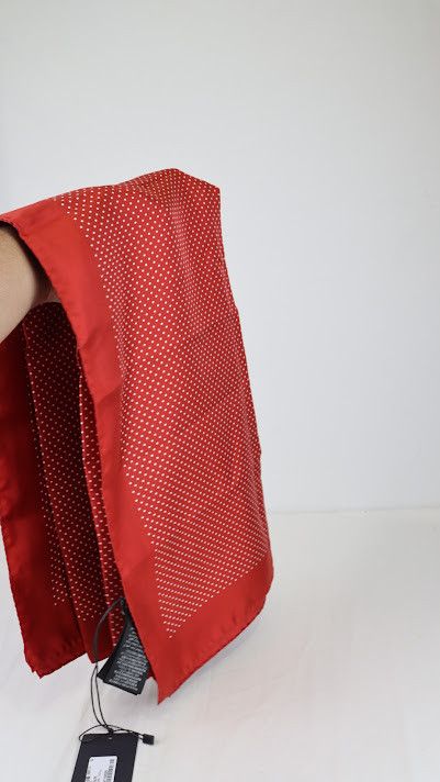 Saint Laurent Paris o1rshd1 Size: OS / Carre Pois Rouge Twill Scarf in Red Size ONE SIZE - 4 Thumbnail
