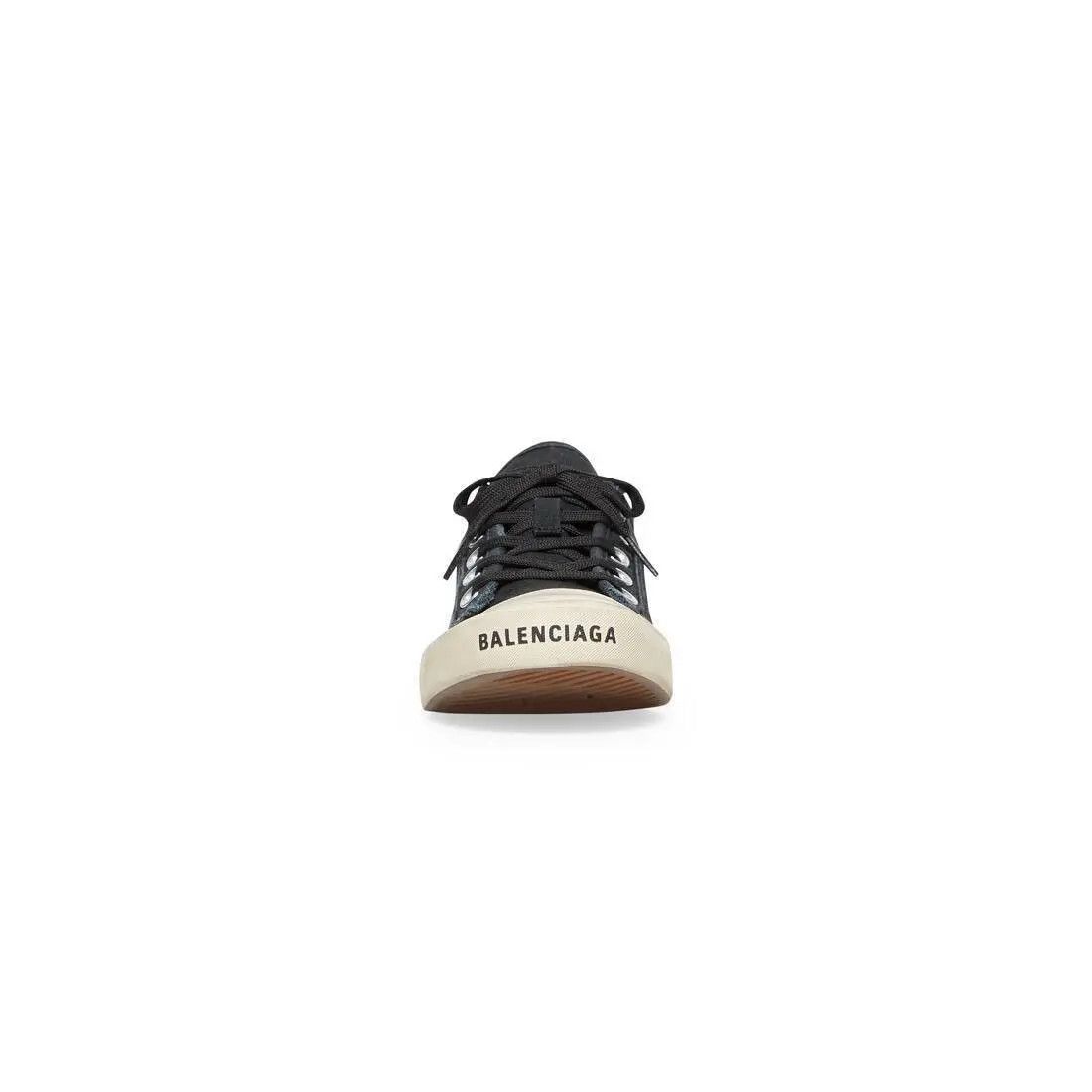 Balenciaga o1srvl11e0325 Paris Low Top Sneakers in Black/White Size US 4 / IT 34 - 4 Thumbnail