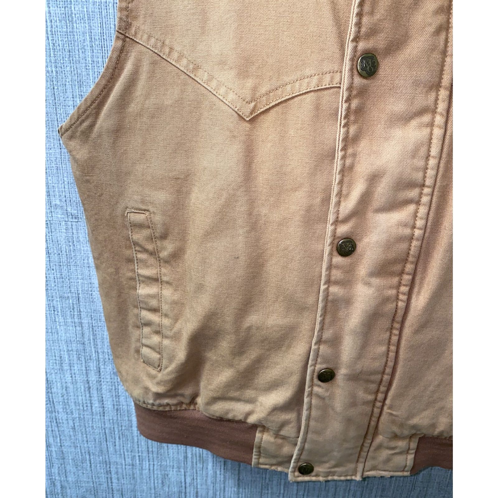 Vintage Main Gate Men's Brown Canvas Full Zip Vest Size L Casual Size US L / EU 52-54 / 3 - 5 Thumbnail