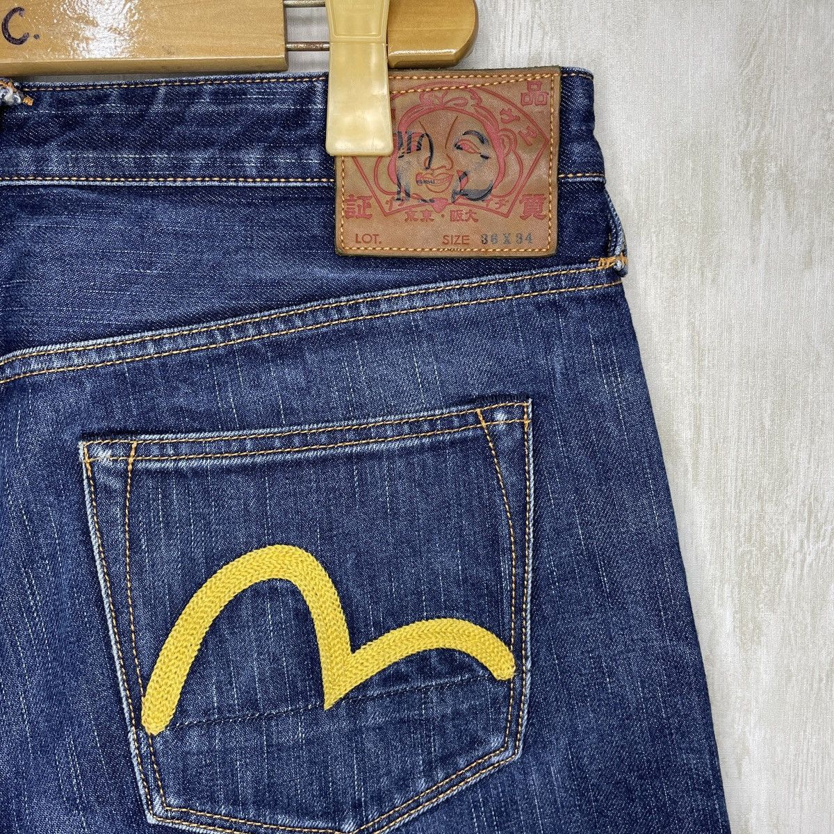 Evisu Evisu Japan Yellow Seagull Denim Jeans Size US 36 / EU 52 - 3 Thumbnail