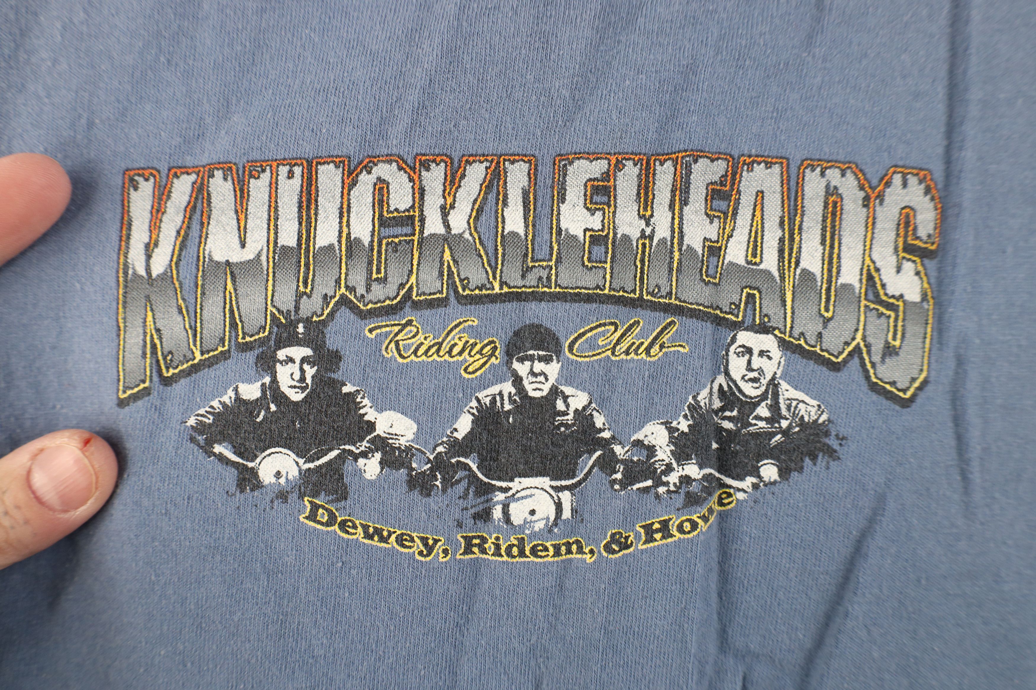 Vintage Vintage Y2K Three Stooges Knuckleheads Riding Club T-Shirt Size US XL / EU 56 / 4 - 4 Thumbnail