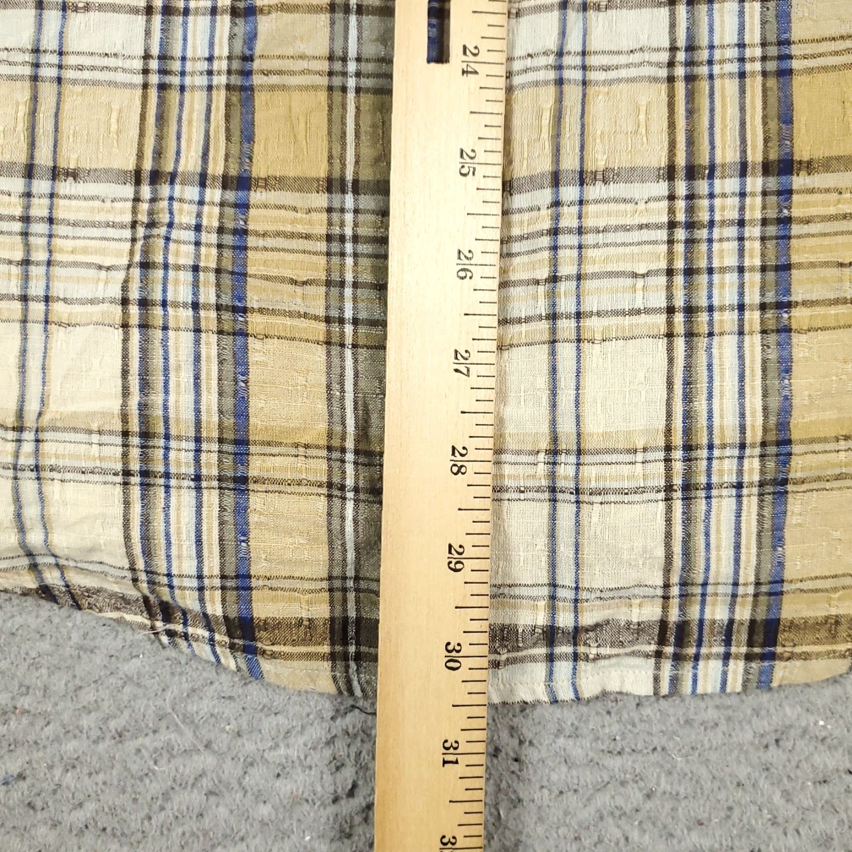 Tommy Hilfiger Tommy Hilfiger Shirt Men's 2XL Beige Plaid Pearl Snap Button Western Cotton Size US XXL / EU 58 / 5 - 4 Thumbnail