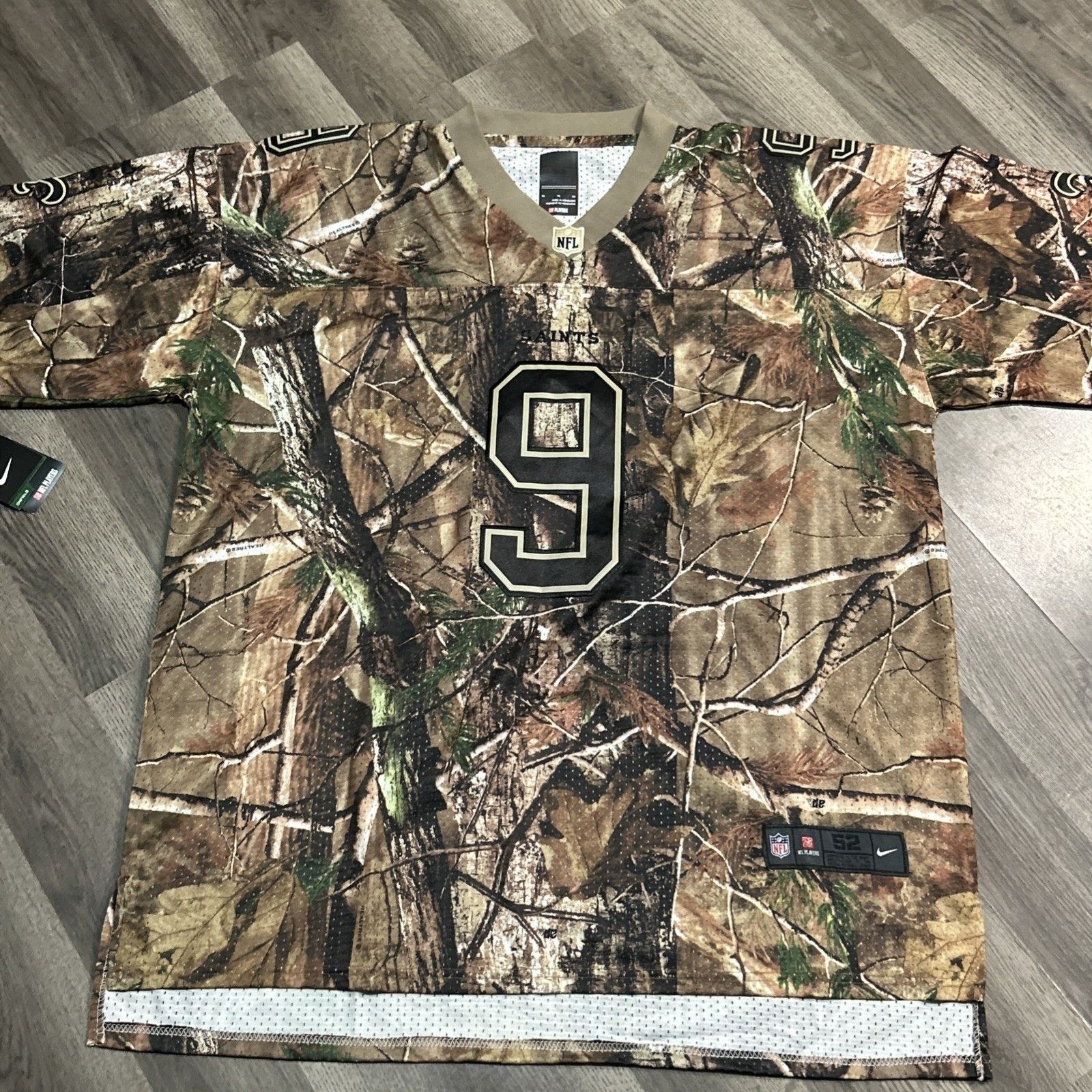 Nike Men’s 52 On Field #9 Brees Saints Real Tree Nike Jersey NWT Size US L / EU 52-54 / 3 - 2 Thumbnail