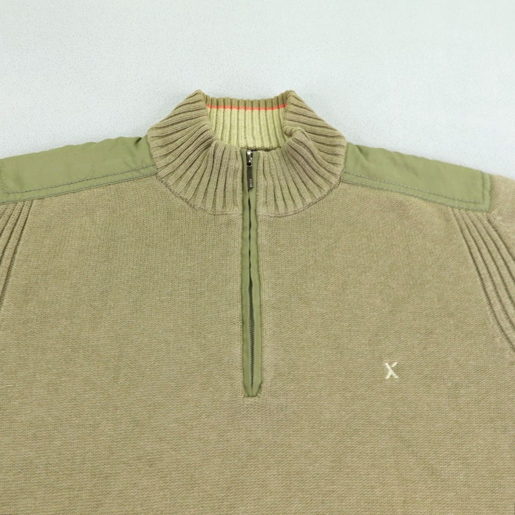 BRAX VINTAGE BRAX Sweater Men Large Pullover Knit 1/4 Zip Mock Neck Green Casual Outdoor Size US L / EU 52-54 / 3 - 2 Thumbnail