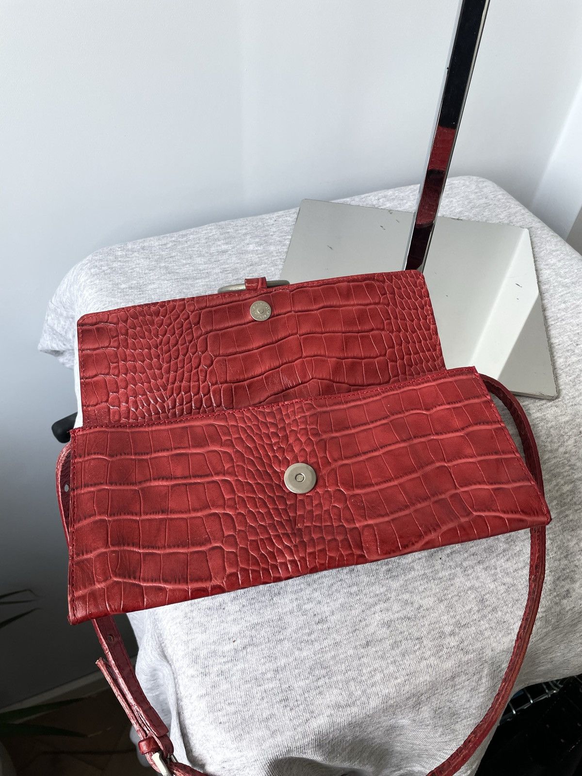 Dolce & Gabbana Dolce&Gabbana Vintage Y2k Red Leather Hand Bag Luxury Size ONE SIZE - 9 Thumbnail
