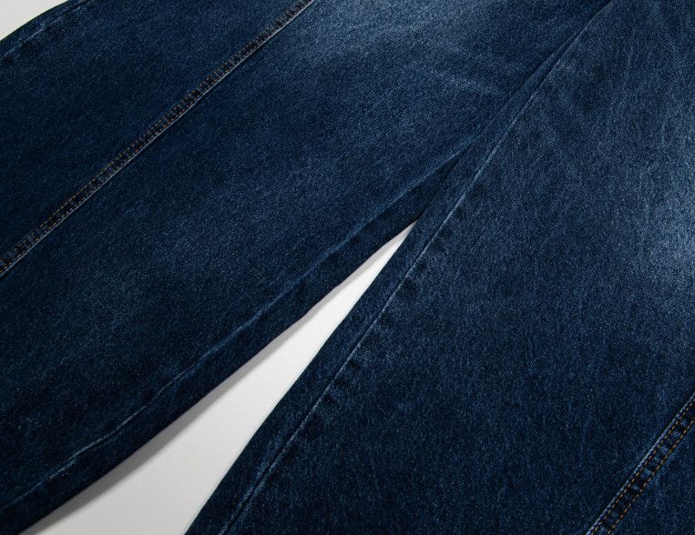 Jean American retro washed distressed trendy curved jeans Size US 32 / EU 48 - 6 Thumbnail
