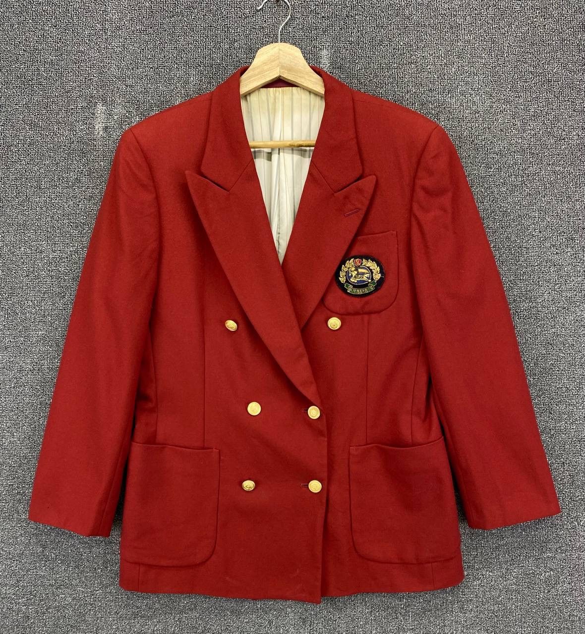 Burberry Vintage Burberry Red Wool Blazer Coat Jacket Size US M / EU 48-50 / 2 - 1 Thumbnail