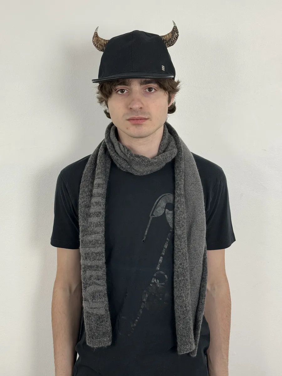 John Galliano John Galliano Grey Wool Gothic Minimalist Scarf Size ONE SIZE - 2 Thumbnail
