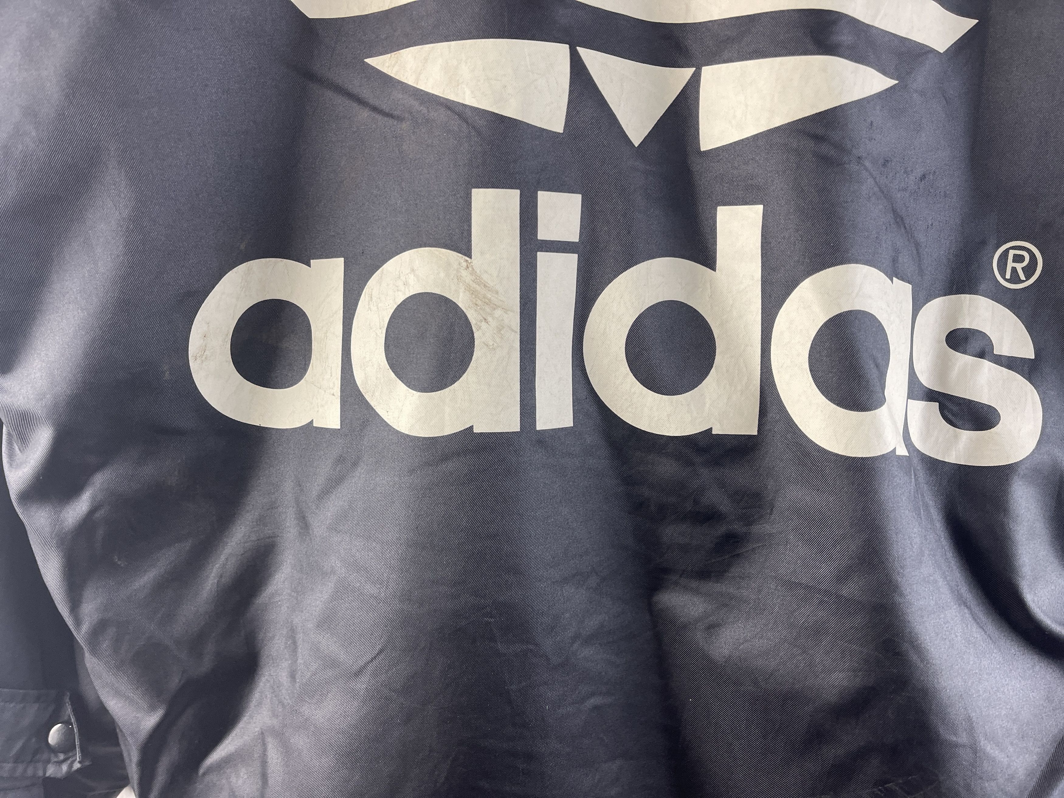Adidas Vintage 90s Adidas Trefoil Fleece Lined Hooded Jacket Size US L / EU 52-54 / 3 - 18 Thumbnail