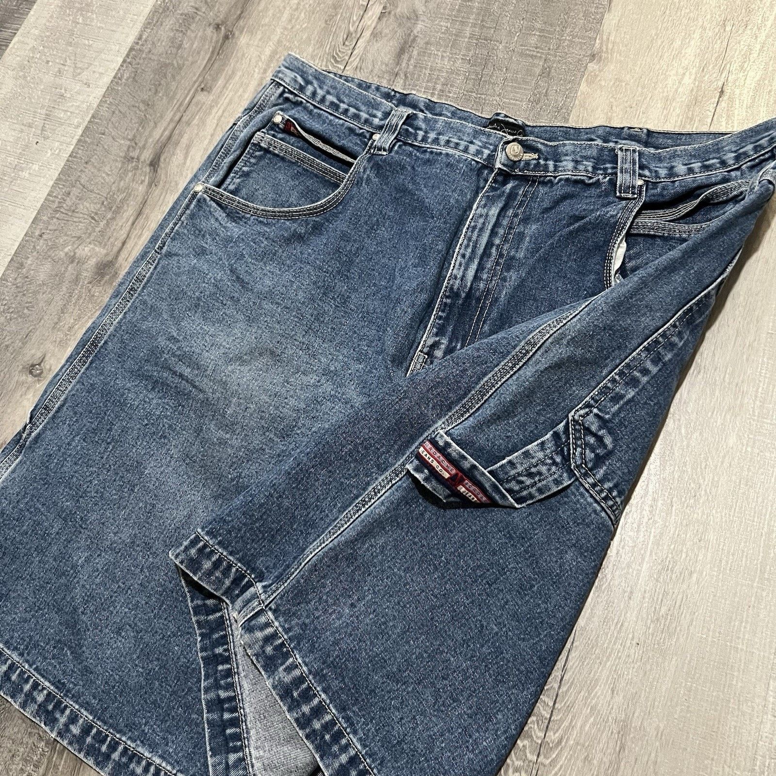Jordache VTG Jordache Carpenter Denim Baggy Hip Hop Skater Jorts Size US 38 / EU 54 - 3 Thumbnail