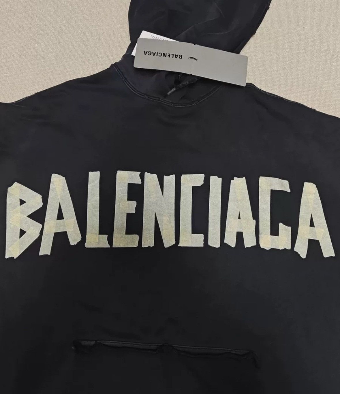 Balenciaga Balenciaga 23SS adhesive tape TAPE paper hoodie Size US M / EU 48-50 / 2 - 3 Thumbnail