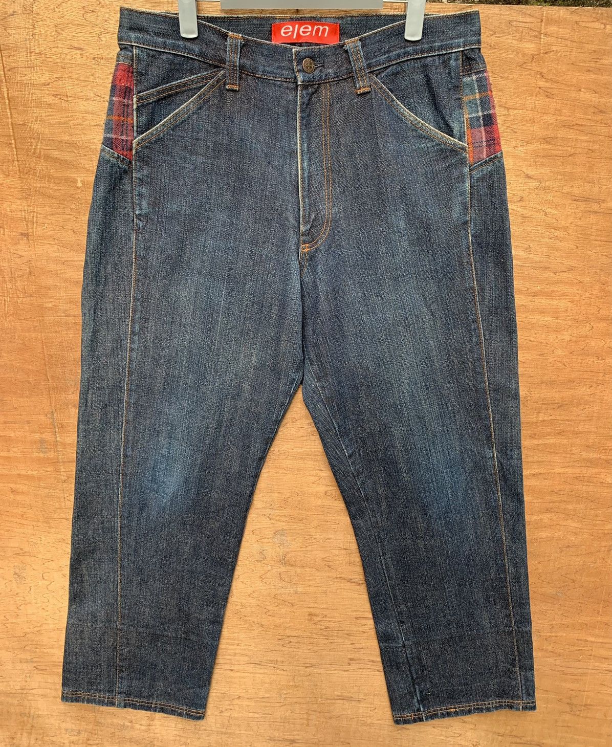 Japanese Brand 🔥🔥 elem Men Blue Denim Jeans Size US 33 - 4 Thumbnail
