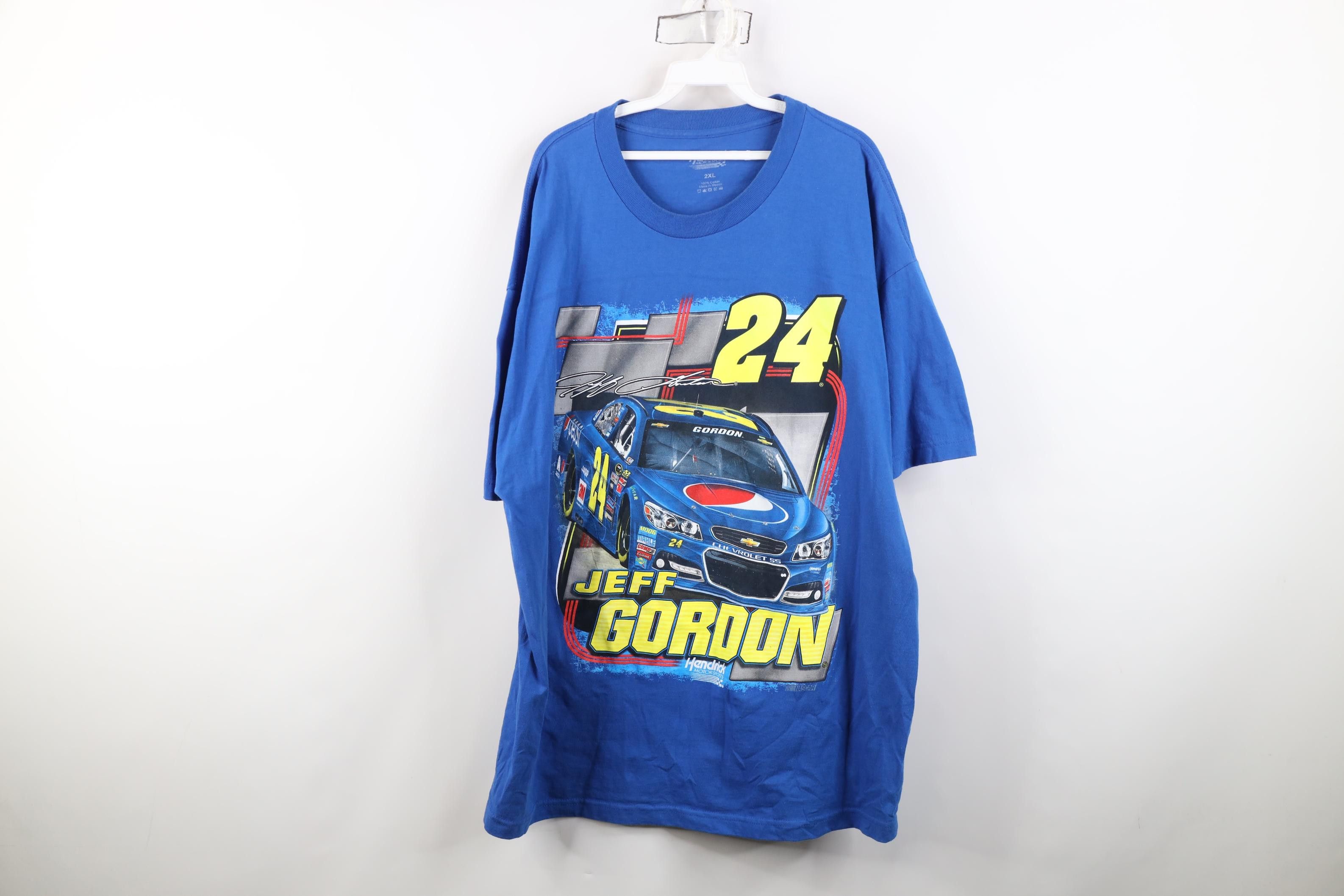 Vintage Vintage Y2K NASCAR Gordon Car Racing T-Shirt Blue Cotton Size US XXL / EU 58 / 5 - 1 Thumbnail