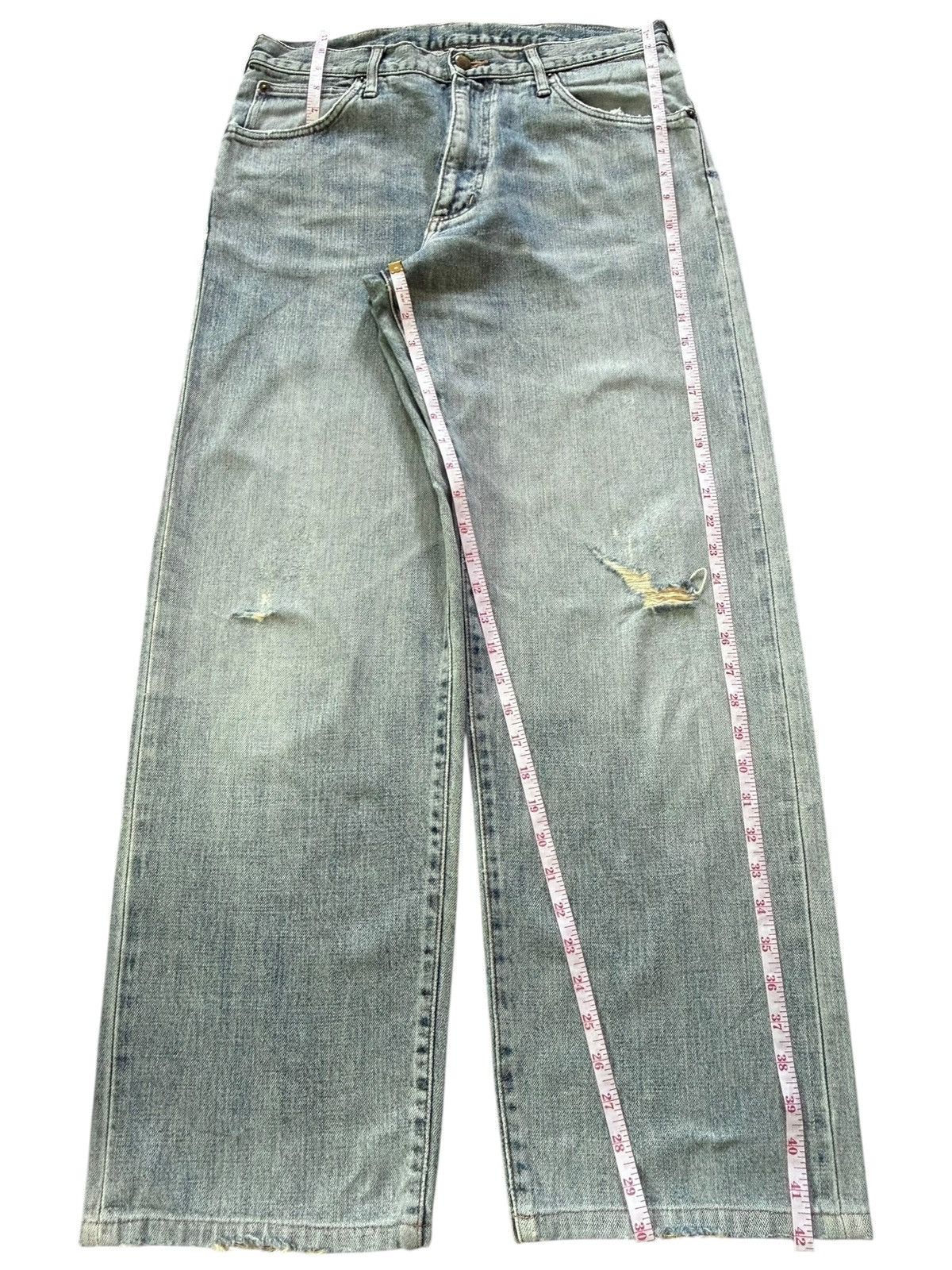 Wrangler Vintage Wrangler Rusty Wash Distress Baggy Jeans Size US 31 - 7 Thumbnail