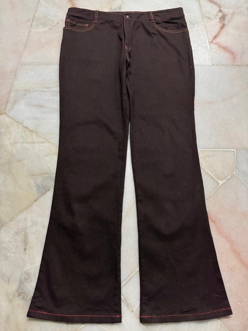 Japanese Brand 💥Flare💥90s Style Japanese Darkbrown Bootcut Basic Jean Size US 32 / EU 48 - 18 Thumbnail