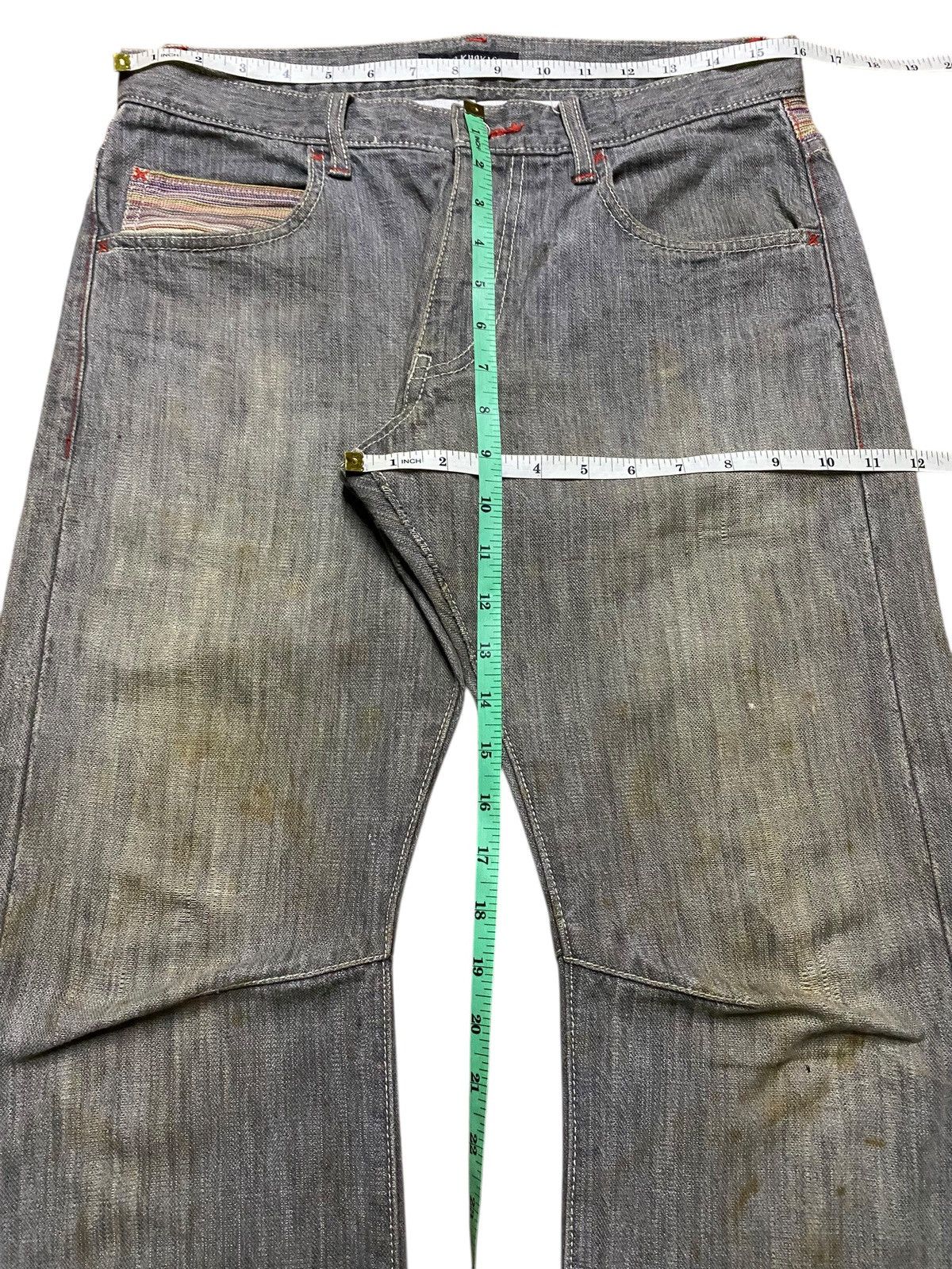 Le Grande Bleu (L.G.B.) Vintage Japanese Brand Wild Khakis Grunge Distressed Jeans Size US 32 / EU 48 - 14 Thumbnail