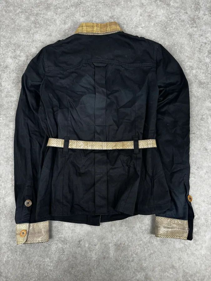 Dolce & Gabbana 2000s Dolce & Gabbana Black Snakeskin Effect Black Jacket Size US M / EU 48-50 / 2 - 4 Thumbnail