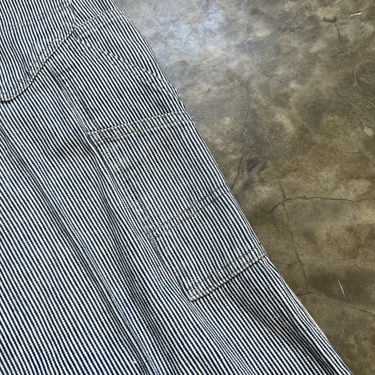 Japanese Brand Vintage Dog House Distressed Hickory Stripe Carpenter jeans Size US 32 / EU 48 - 9 Thumbnail