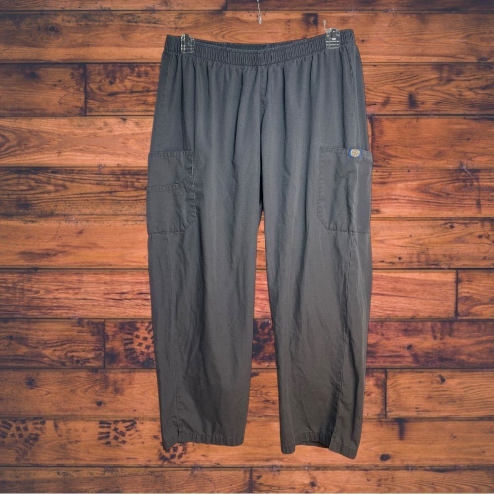 Other Grey Elastic Waist Scrub Pants 2X Petite Size 42" / US 20 - 1 Thumbnail