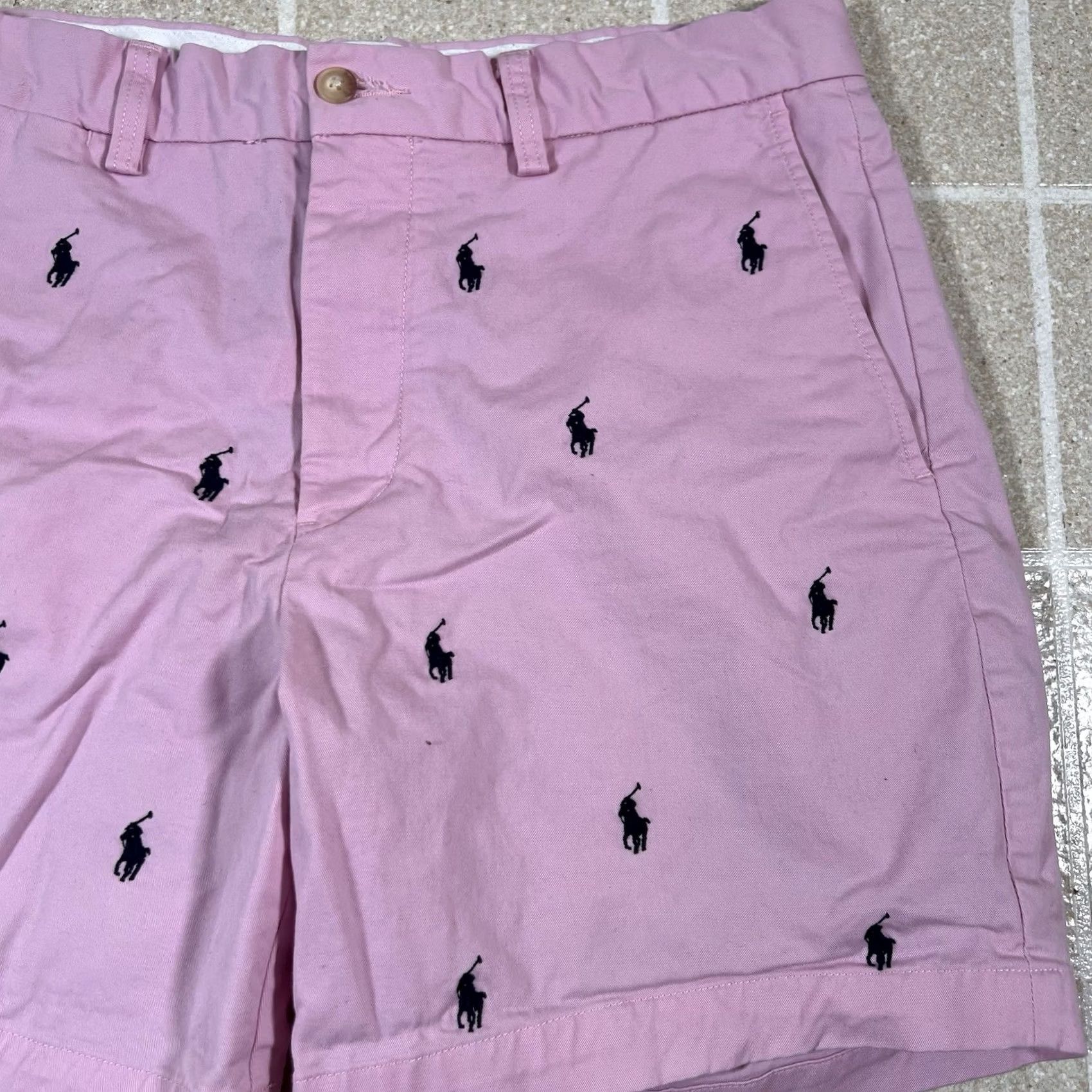 Polo Ralph Lauren Polo Ralph Lauren Shorts Mens 32 Pink Classic Fit Chino Embroidered Pony Polo Ralph Lauren Size US XS / EU 42 / 0 - 4 Thumbnail