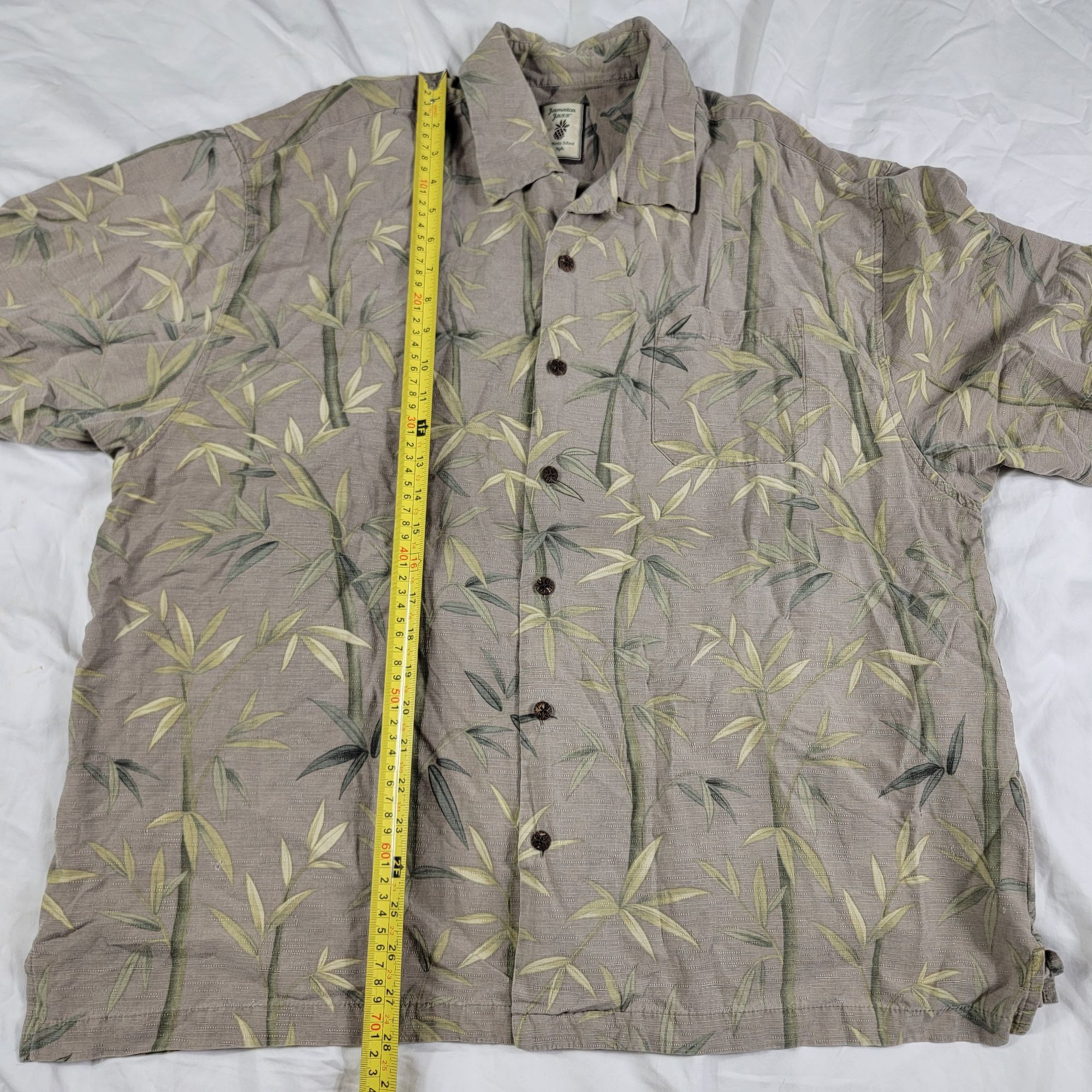 Other Jamaica Jaxx Mens 2XL XXL Brown Button Down Shirt Bamboo Pri Size US XXL / EU 58 / 5 - 8 Thumbnail