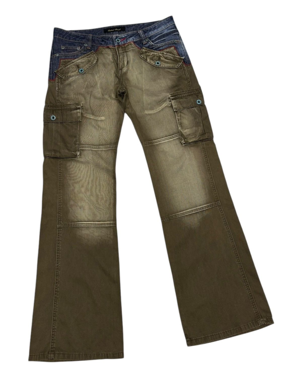 General Research 🔥RARE VINTAGE JAPANESE CAMEL ROAD HYBRID CARGO FLARED JEANS Size US 32 / EU 48 - 6 Thumbnail