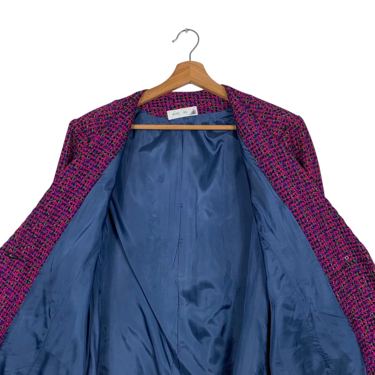 Japanese Brand Japanese Designer Masuko Iwai Women Tweed Jacket Size M / US 6-8 / IT 42-44 - 12 Thumbnail