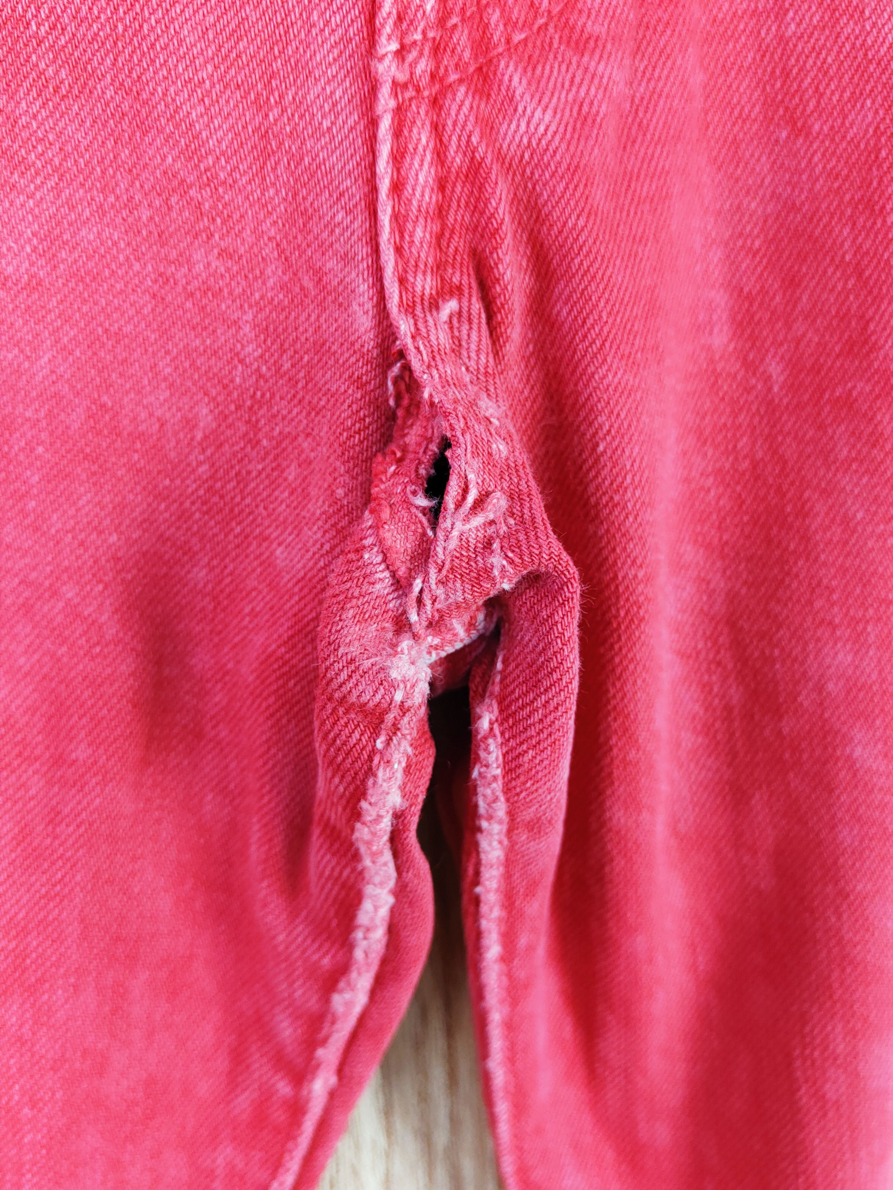 Levi's 501 Levi's Red Distressed Ripped denim #W505 Size US 29 - 3 Thumbnail