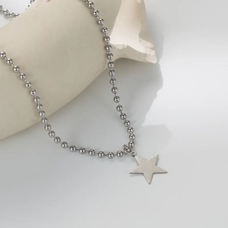 Jewelry Steel Star Pendant Necklace Size ONE SIZE - 2 Thumbnail
