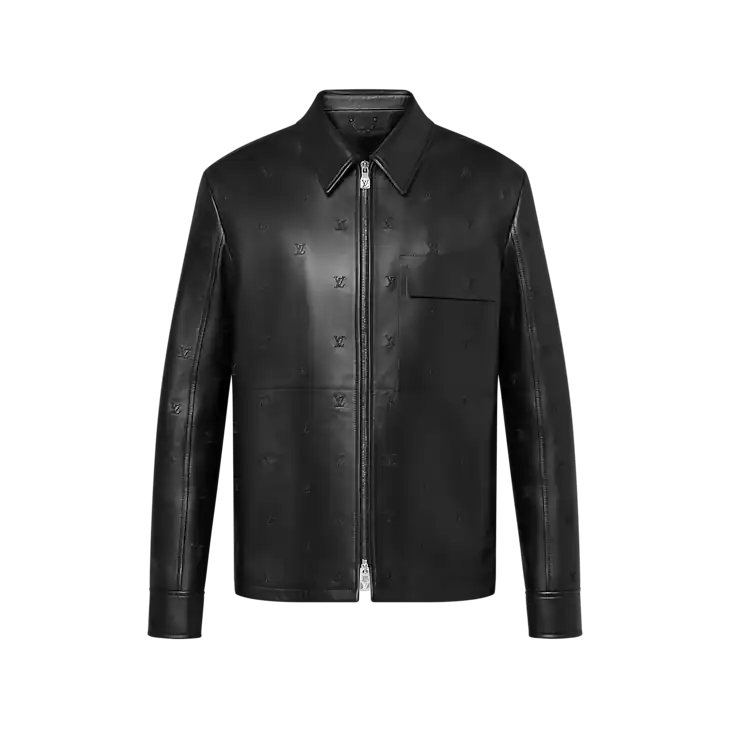Louis Vuitton LV Blason Embroidered Leather Overshirt Size US XL / EU 56 / 4 - 1 Thumbnail