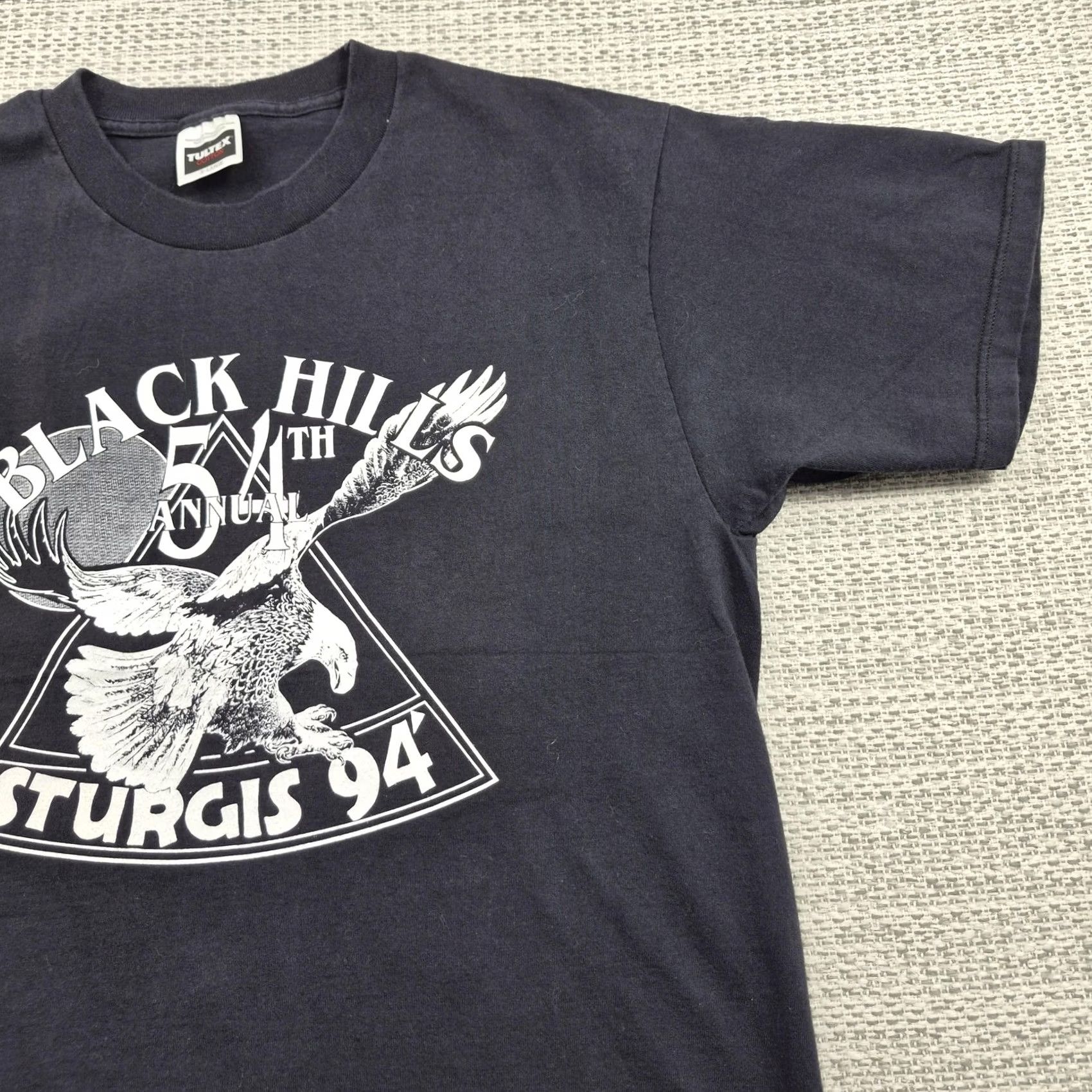 Tultex VINTAGE Tultex Shirt Mens XL Black Biker Black Hills Sturgis 1994 Eagle Tee Size US XL / EU 56 / 4 - 3 Thumbnail