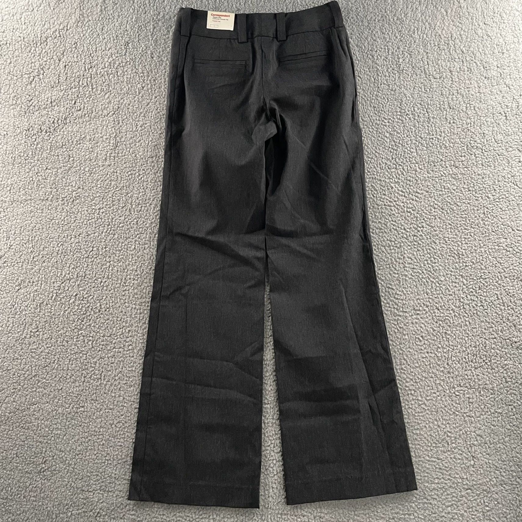 Express Express Womens Pants Gray Size 2 Correspondent Wide-Leg Stretch Polyester Blend Dress Pants Size 26" / US 2 / IT 38 - 6 Thumbnail