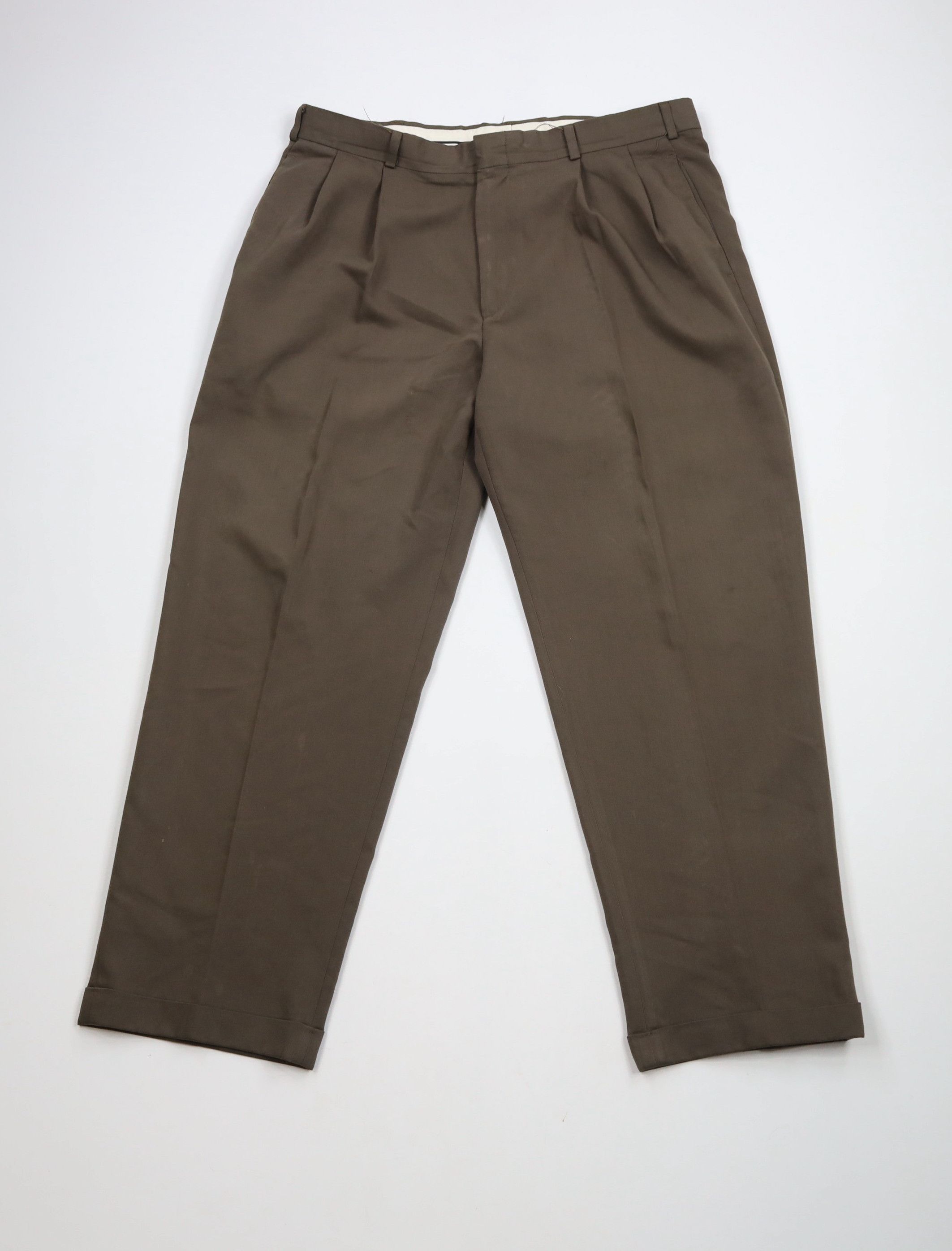 Levi's × Vintage Vintage 90s Levis Rayon Blend Wide Leg Chino Pants Brown USA Size US 36 / EU 52 - 1 Thumbnail