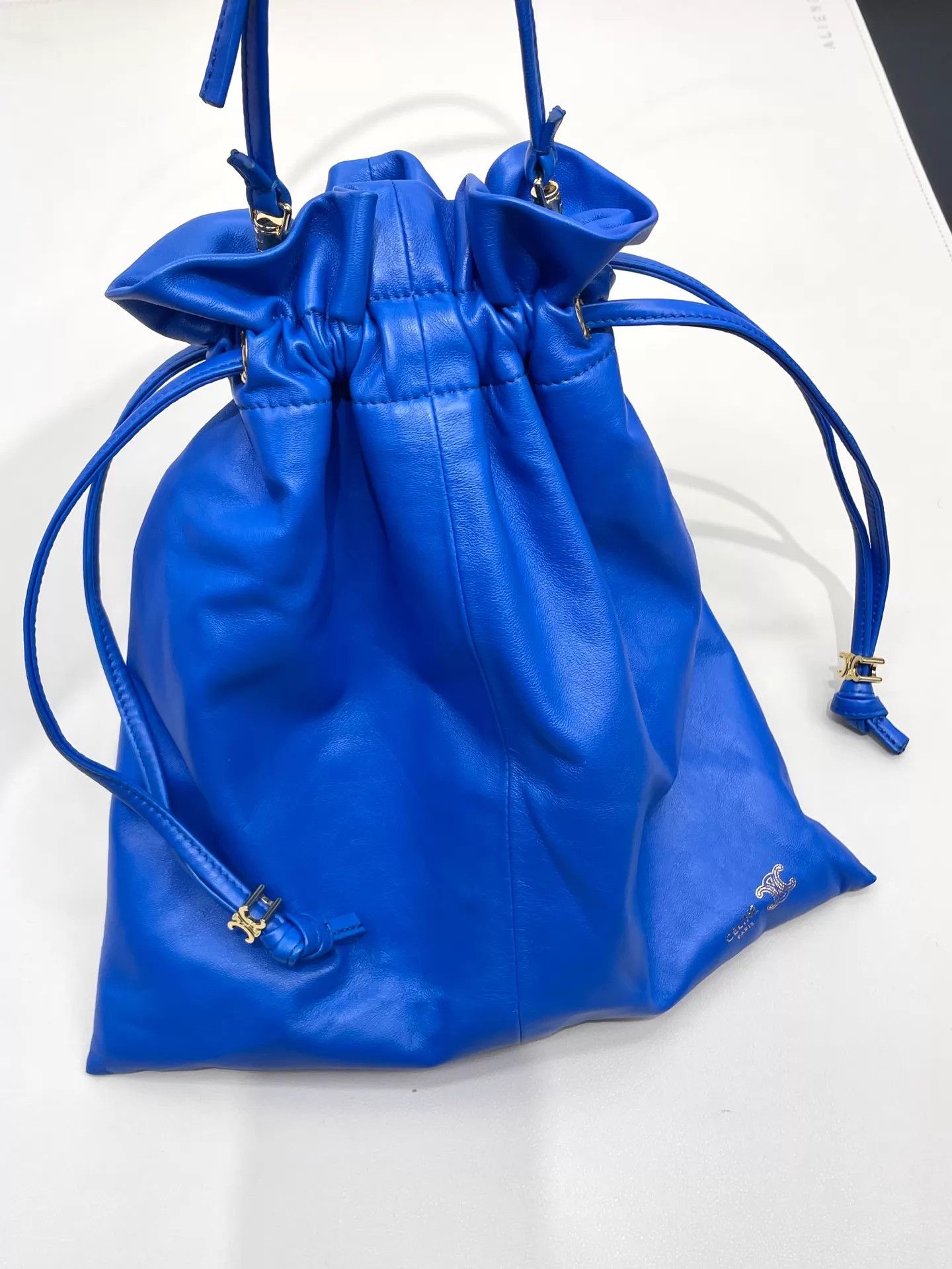 Celine Celine Crystal Pouch Drawstring Pouch Blue New Dust Bag Size ONE SIZE - 3 Thumbnail