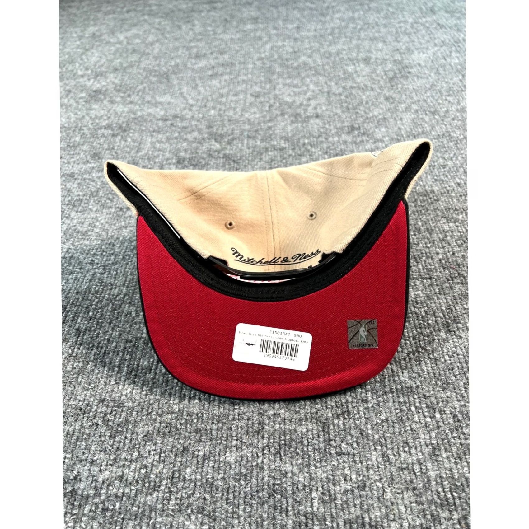 Mitchell & Ness Mitchell & Ness Miami Heat Snapback Hat - Retro Brown Mens Baseball Cap Size ONE SIZE - 4 Thumbnail