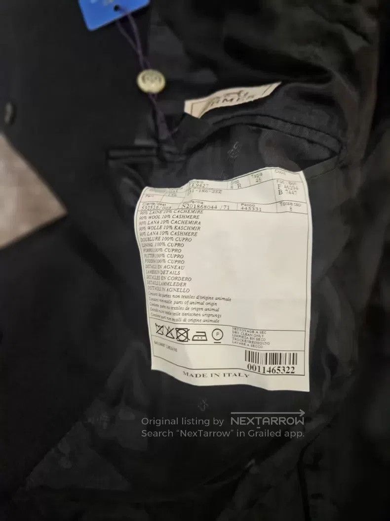 Hermes Hermes Navy blue wool cashmere mixed wool blend coat suit Size US S / EU 44-46 / 1 - 8 Thumbnail