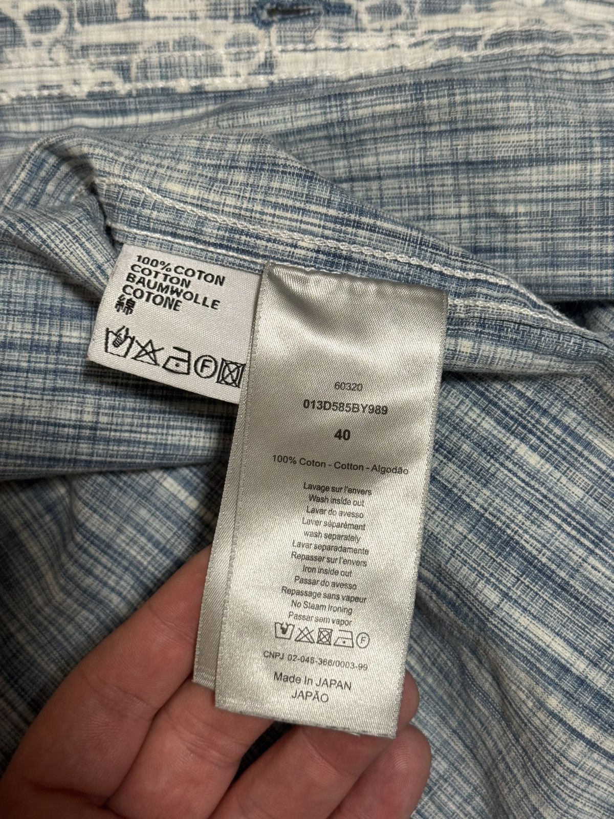 Dior 🔥2400$ Dior Oblique Kasuri Monogram Cotton Denim Overshirt Size US M / EU 48-50 / 2 - 12 Thumbnail