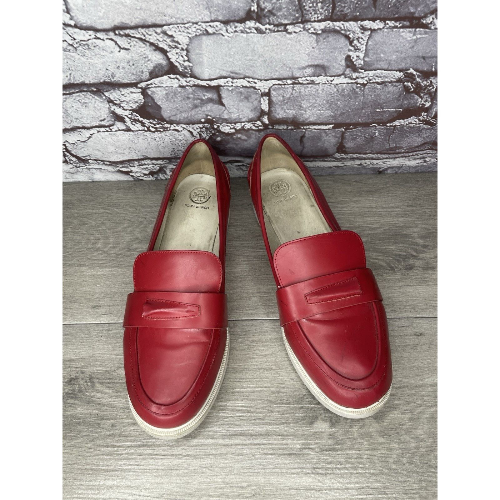 Tory Burch Tory Burch Red Leather Pocket Tee Casual Golf Shoes Women’s Size US 11 / IT 41 - 2 Thumbnail