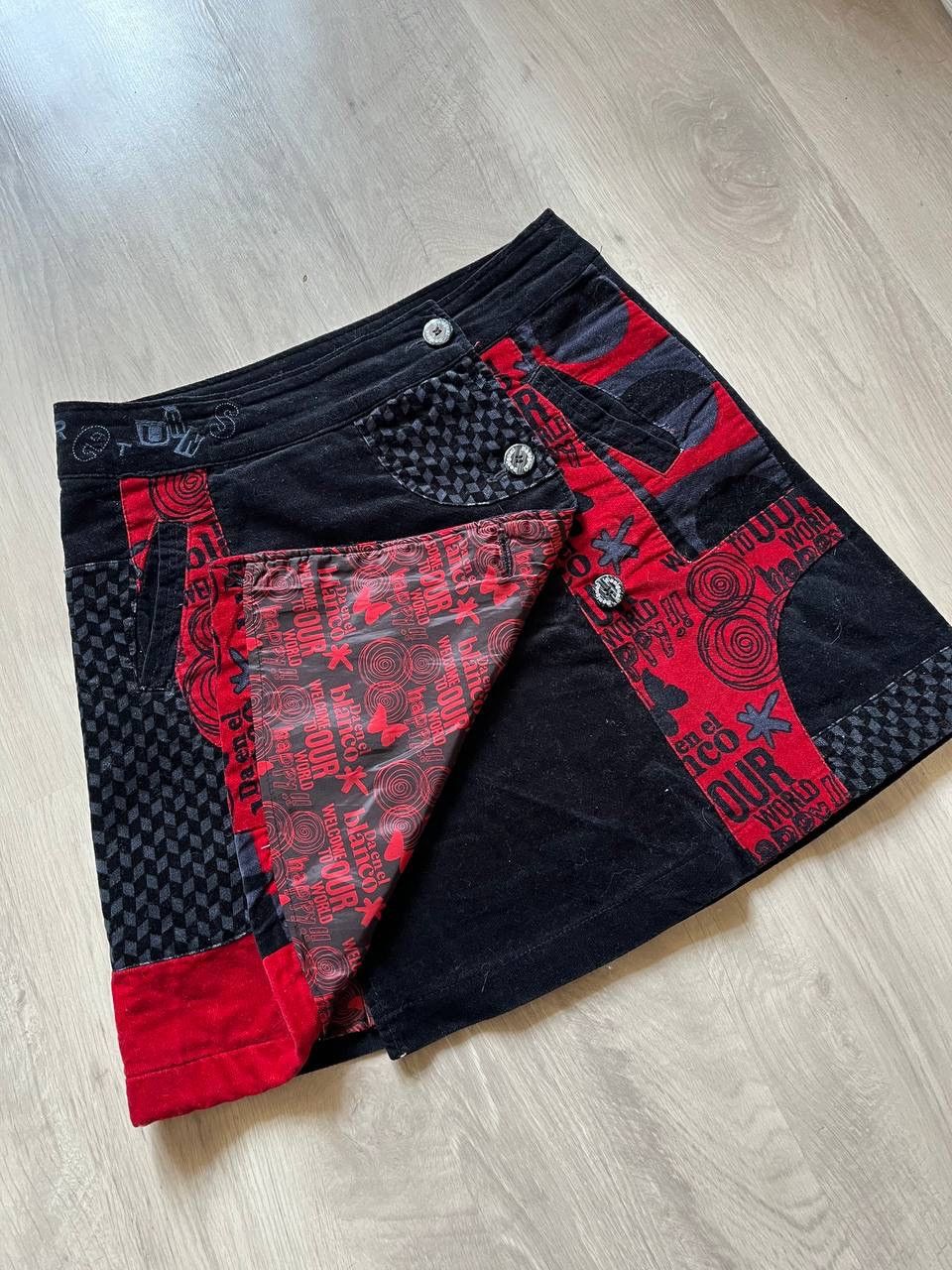 image of Hysteric Glamour x Vintage Desigual Y2K Mini Skirt (Jean Paul Gaultier Style) in Black, Women's (Si