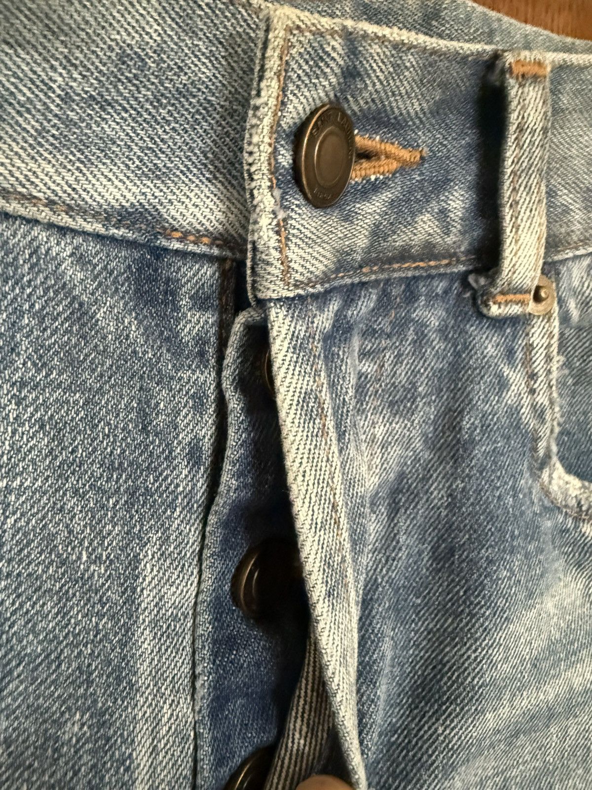Saint Laurent Paris Saint Laurent slim ripped denim jeans 30 Santa Monica wash Size US 30 / EU 46 - 13 Thumbnail