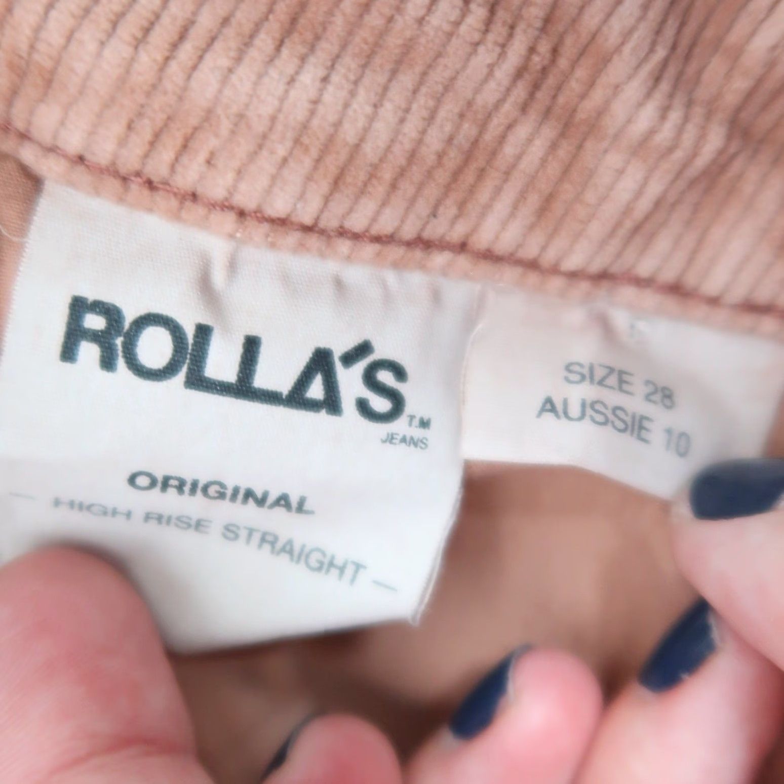 Rolla's Rolla's Original High Rise Straight Leg Corduroy Pants Dusty Pink 28 Size 28" / US 6 / IT 42 - 5 Thumbnail