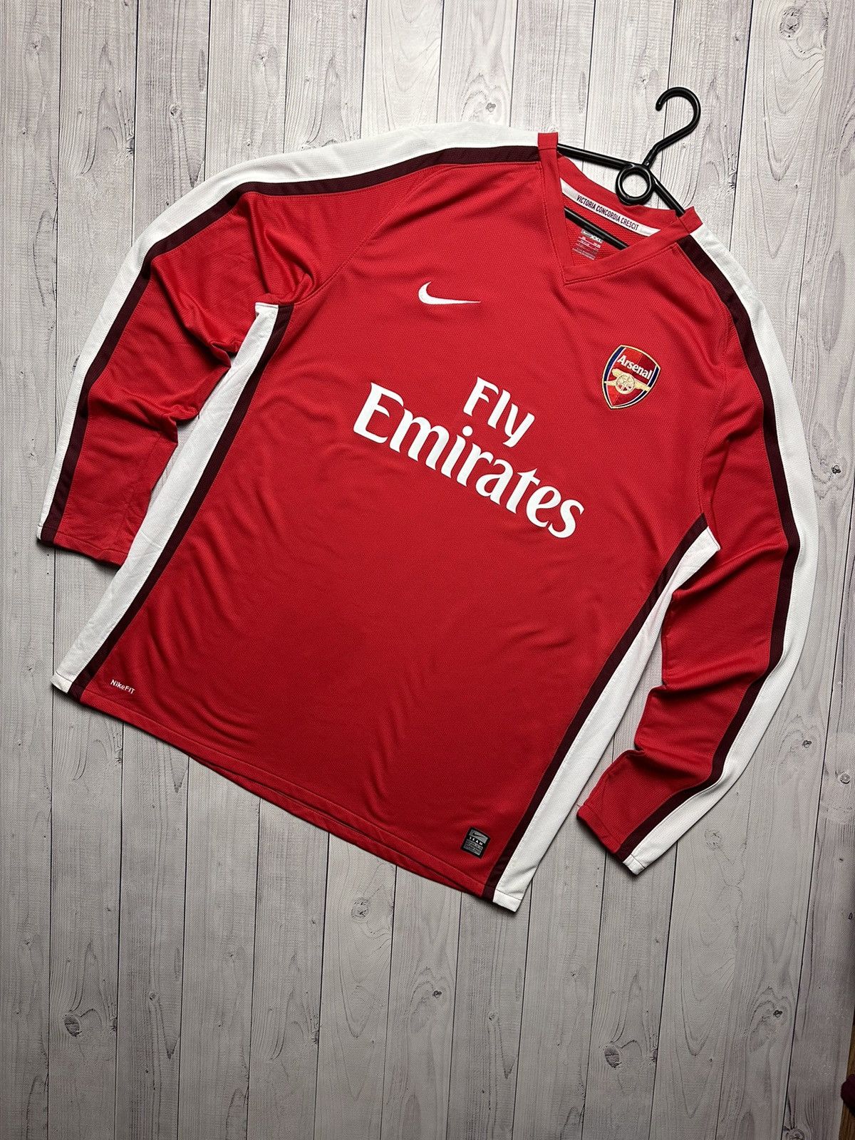 image of Vintage Nike Arsenal Soccer Jersey Long Sleeve S in Red, Men's (Size 2XL)