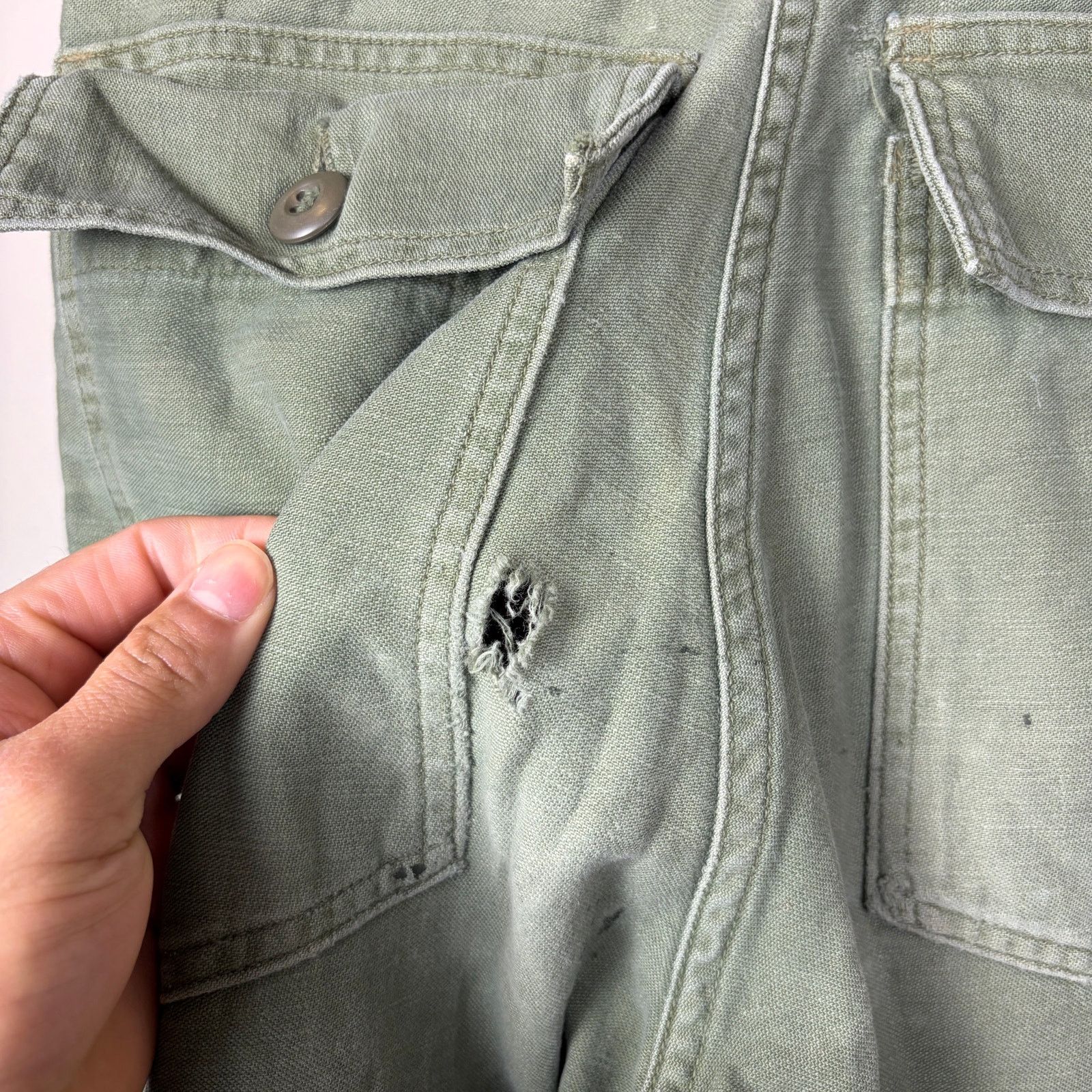 Other VTG Military Fatigue OG107 Button Fly Army Sateen Sz24 Pants Size US 26 / EU 42 - 7 Thumbnail