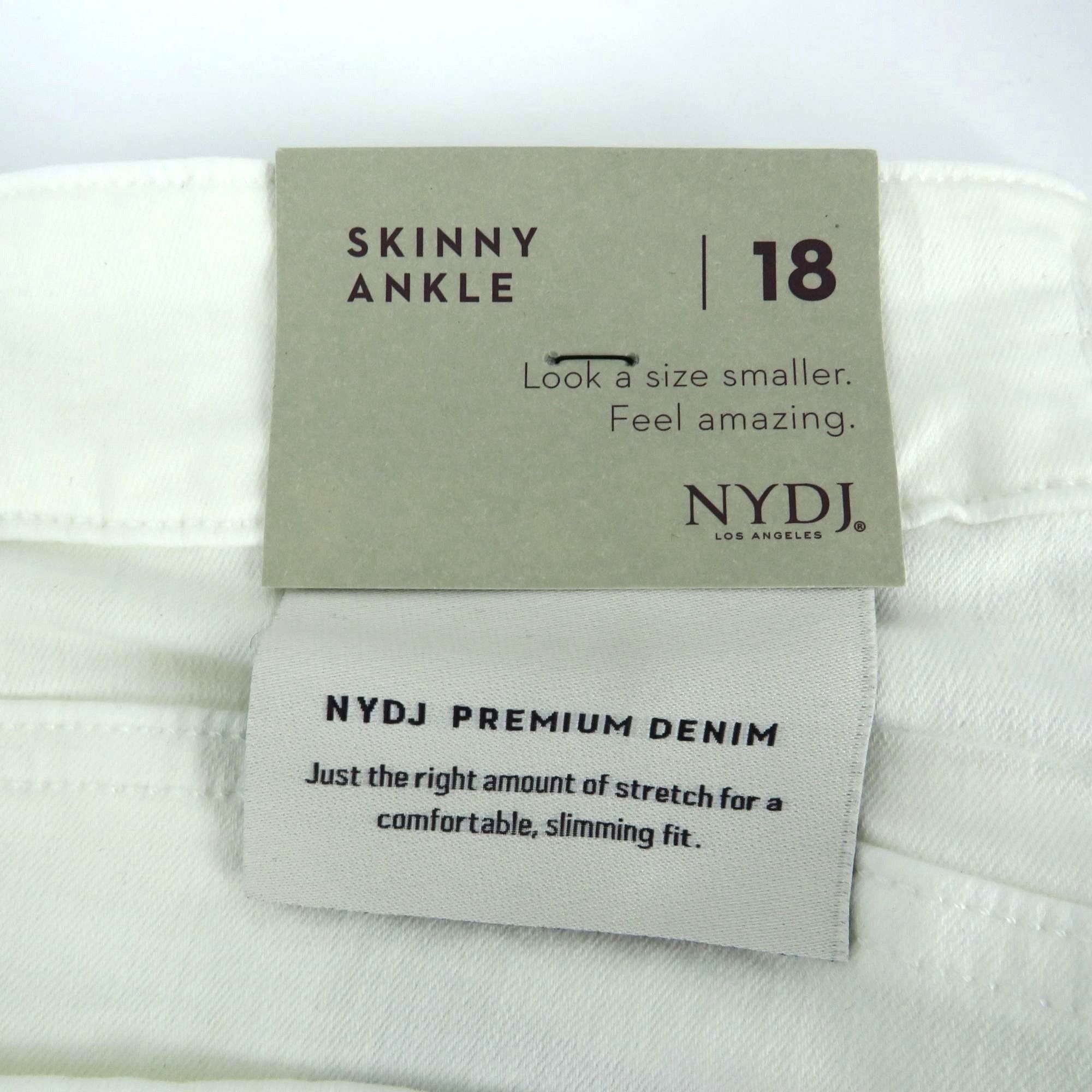 NYDJ NYDJ Premium Denim Skinny Ankle Pants White Size 18 NWT $109 Size 40" / US 18 - 3 Thumbnail