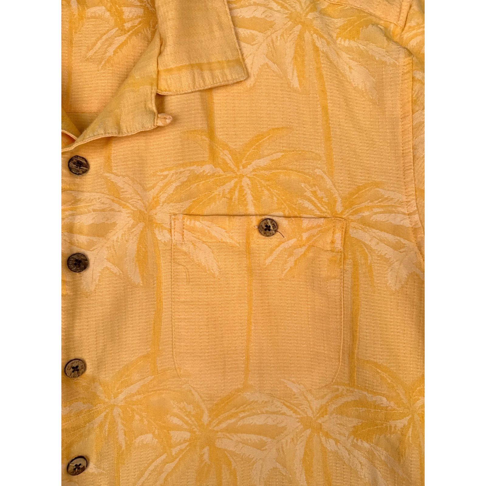Vintage St. John's Bay Shirt Men Large Orange Palm Tree Hawaiian Rayon Blend Embroidered Button-Up Size US L / EU 52-54 / 3 - 6 Thumbnail