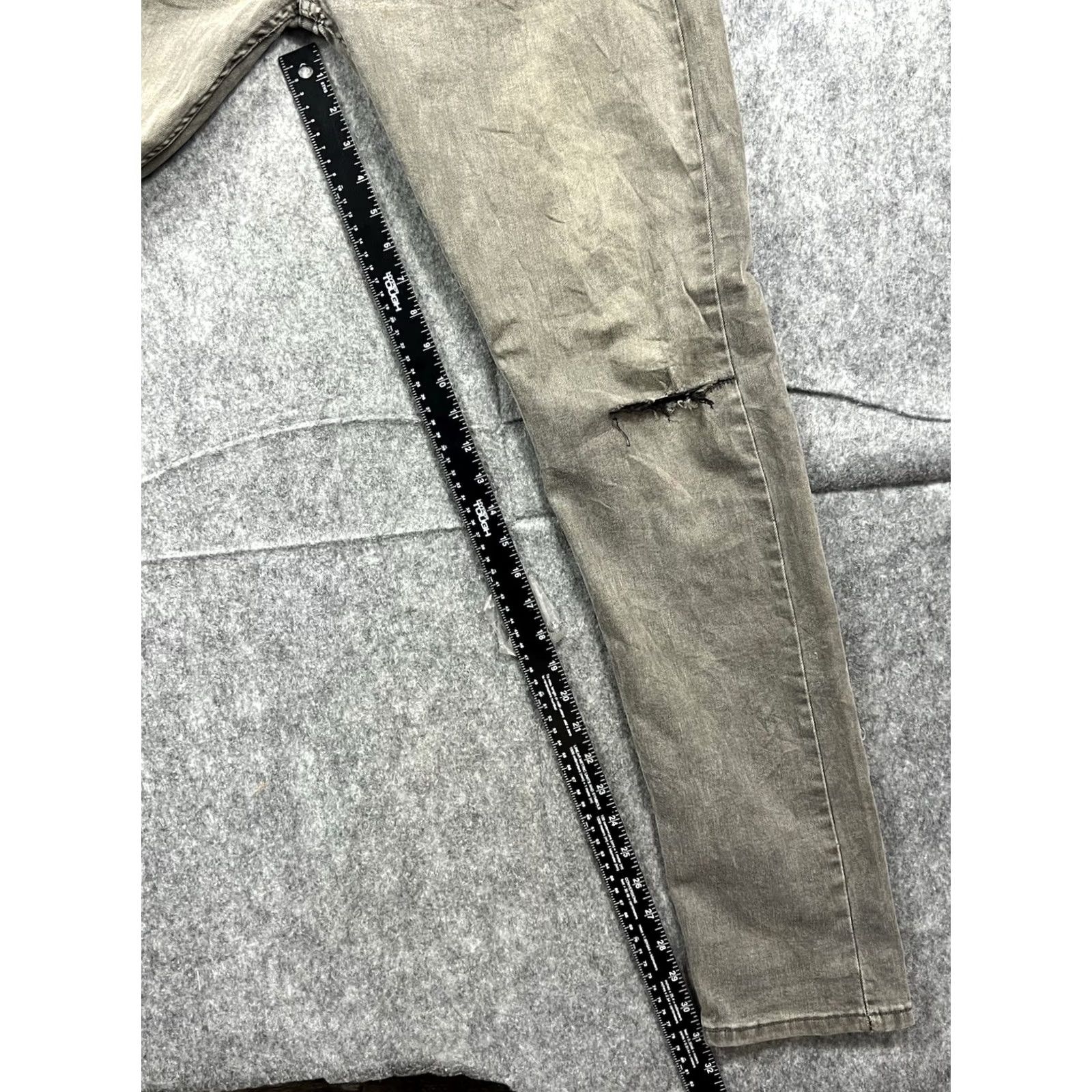 Vintage VINTAGE LEVIS 512 Jeans Slim Tapered 34x34 Distressed Gray Denim 90s Mens Jeans Size US 34 / EU 50 - 7 Thumbnail